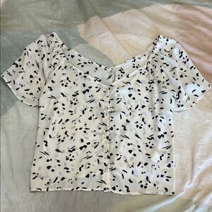 Stylish Black and White Women's Top